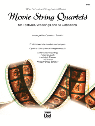 Book cover for Movie String Quartets for Festivals, Weddings, and All Occasions