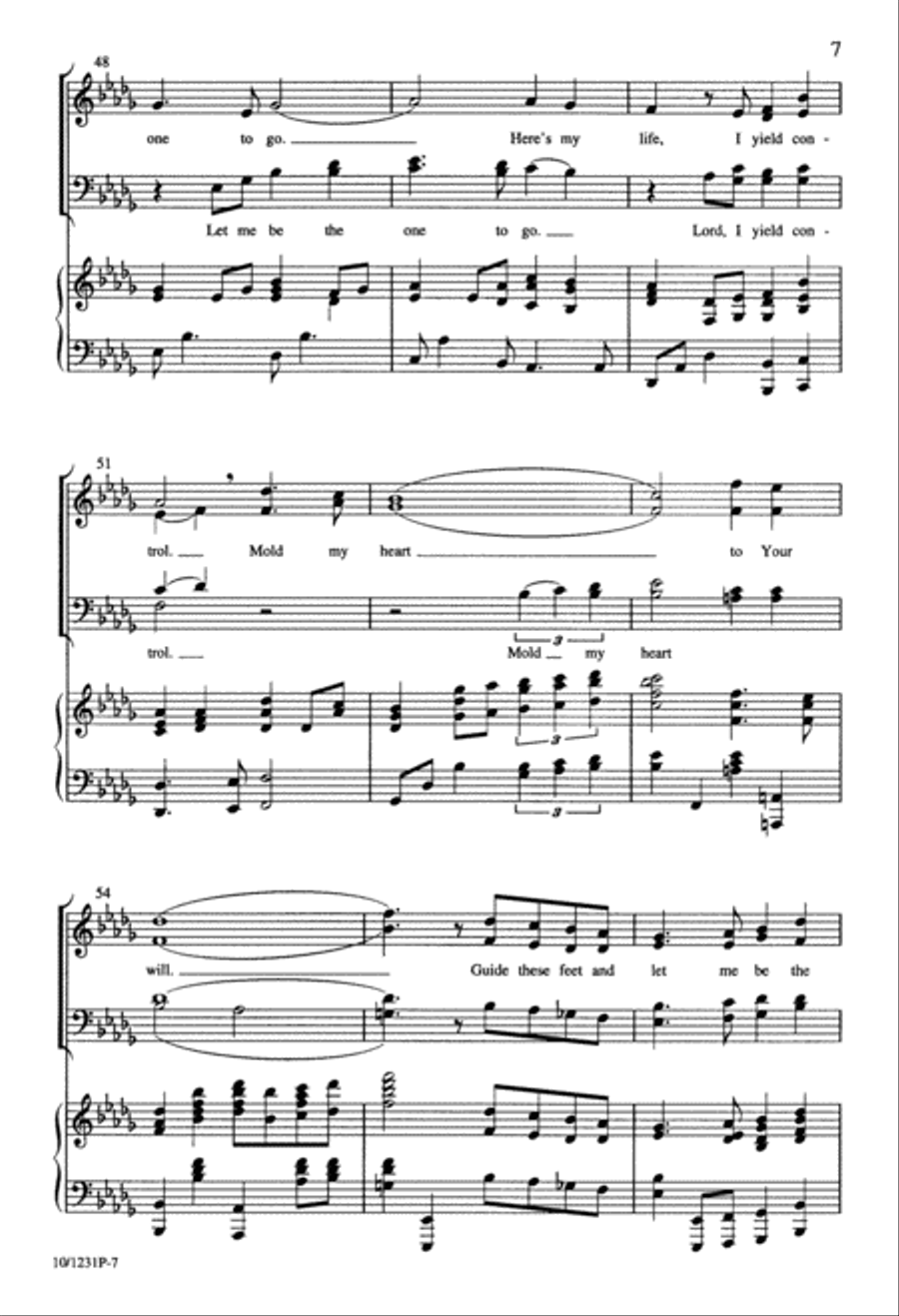 Lord, Send Me 4-Part scores gallery preview page 7