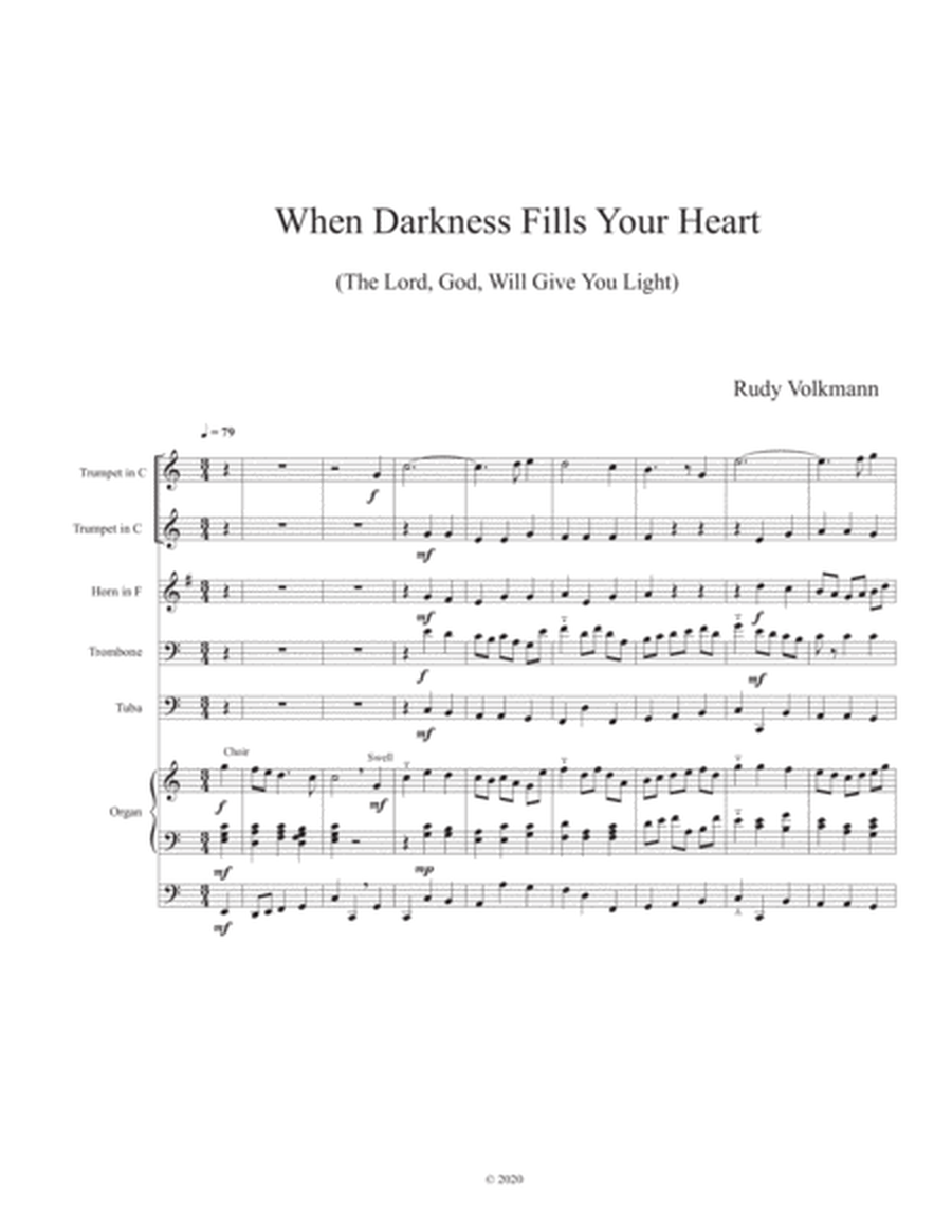 When Darkness Fills Your Heart - Solemn processional for Brass Quintet and Organ image number null