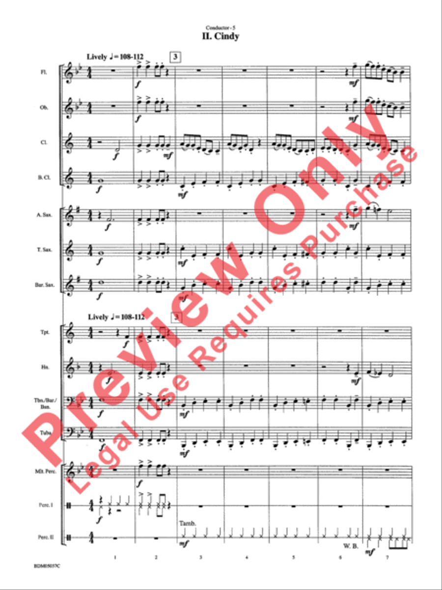 Two Appalachian Songs Concert Band scores gallery preview page 8