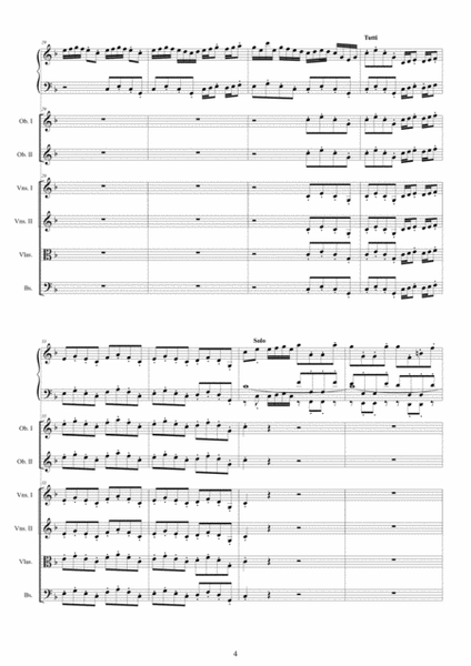Handel - Concerto No.4 in F major HWV 292 Op.4 for Harpsichord, Winds and Strings image number null