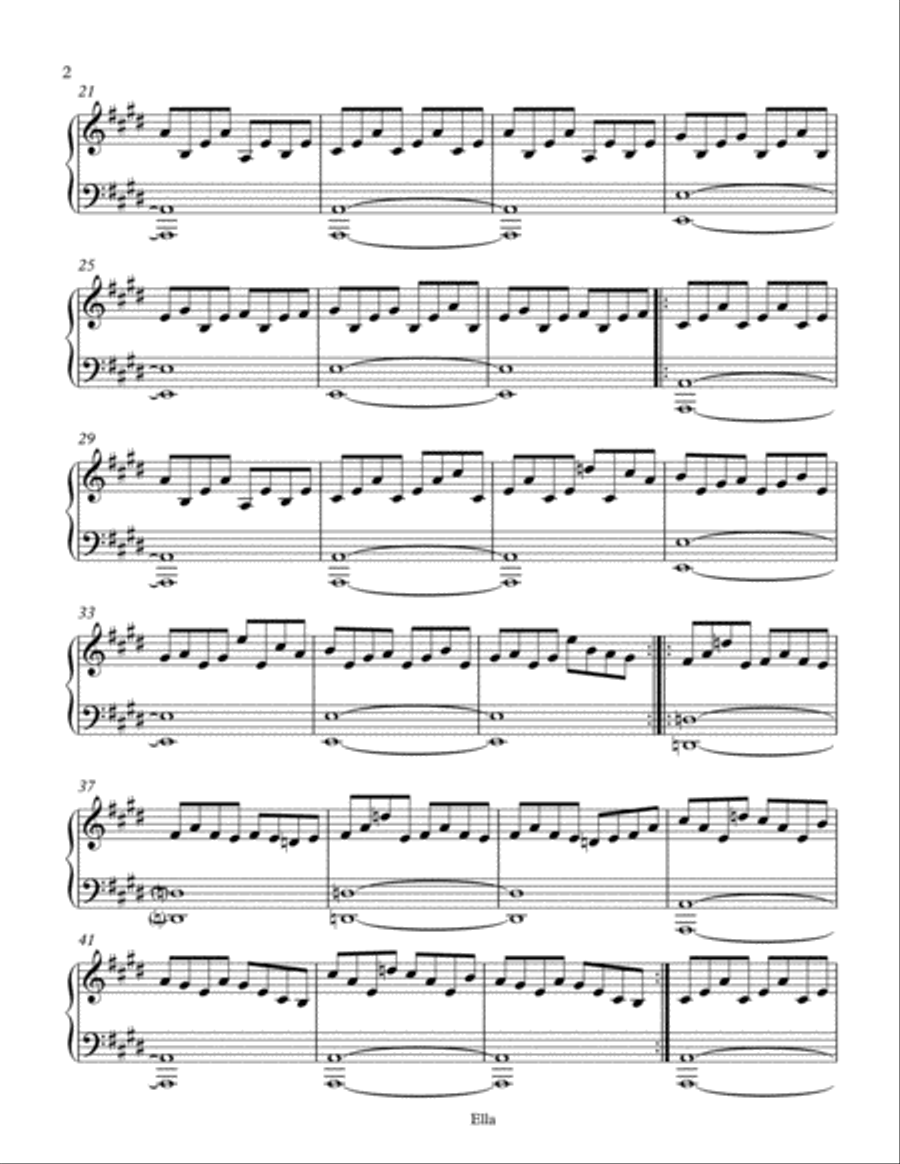 Ella Piano Solo scores gallery preview page 2