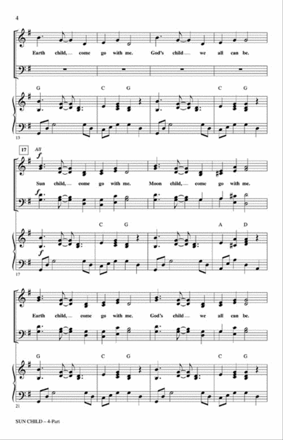 Sun Child Choir scores gallery preview page 3