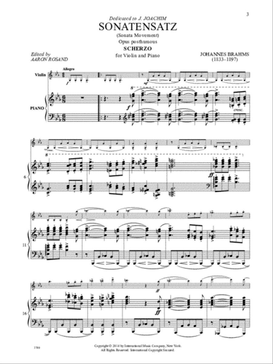 Sonatensatz, Opus Post., Scherzo Violin Solo scores gallery preview page 2