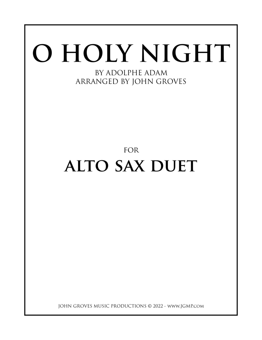 O Holy Night - Alto Sax Duet image number null
