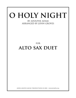 Book cover for O Holy Night - Alto Sax Duet
