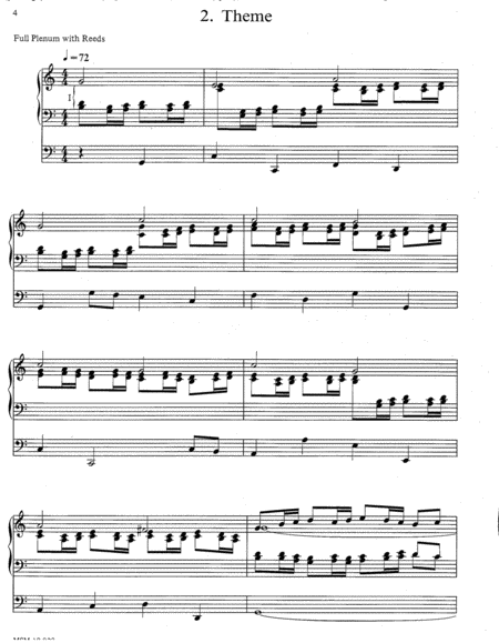 Partita on St. Anne by Paul Manz Organ - Sheet Music