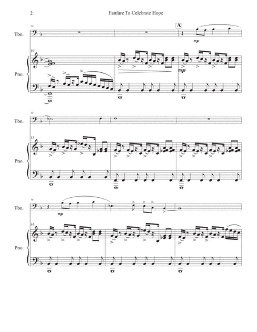 Fanfare To Celebrate Hope Piano scores gallery preview page 3
