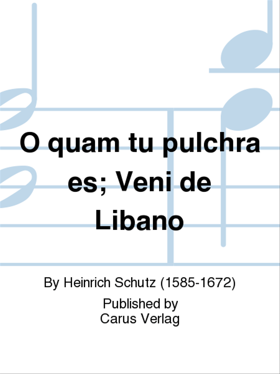 O quam tu pulchra es; Veni de Libano Violin scores gallery preview page 1