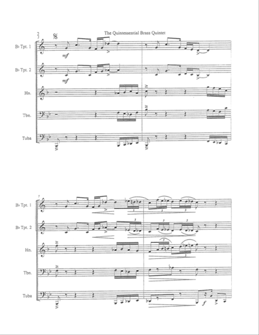 The Quintessential Brass Quintet Brass Quintet scores gallery preview page 2