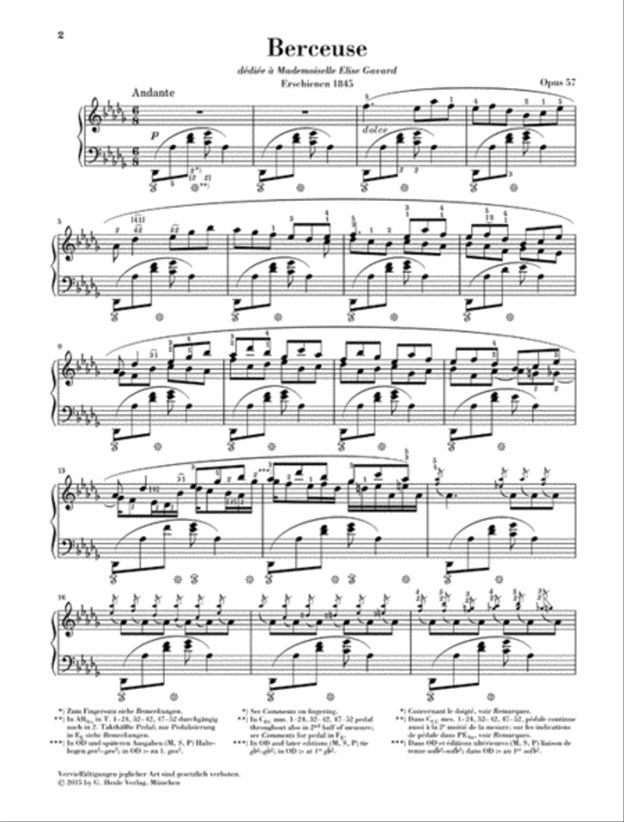 Berceuse in D-flat Major, Op. 57 Piano Solo scores gallery preview page 2