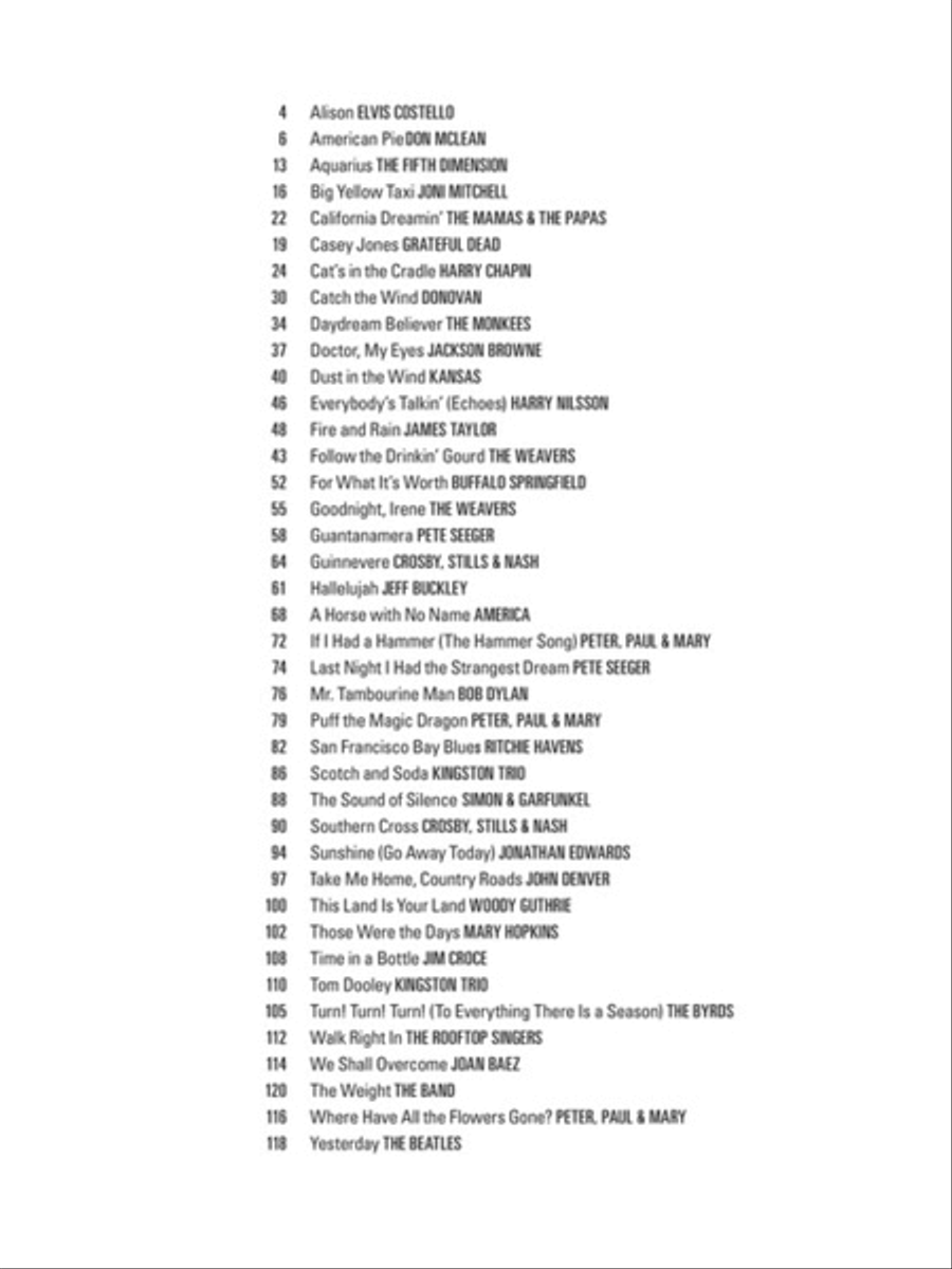 Folk Pop Songs Folk Pop Songs Acoustic Guitar scores gallery preview page 2