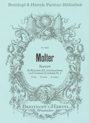 Book cover for Clarinet Concerto No. 2 in D major