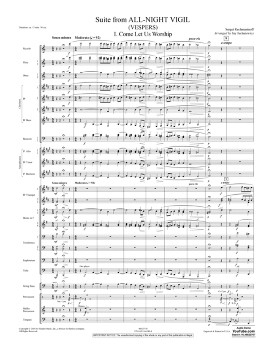 Suite from All-Night Vigil (Vespers) - Conductor Score (Full Score)