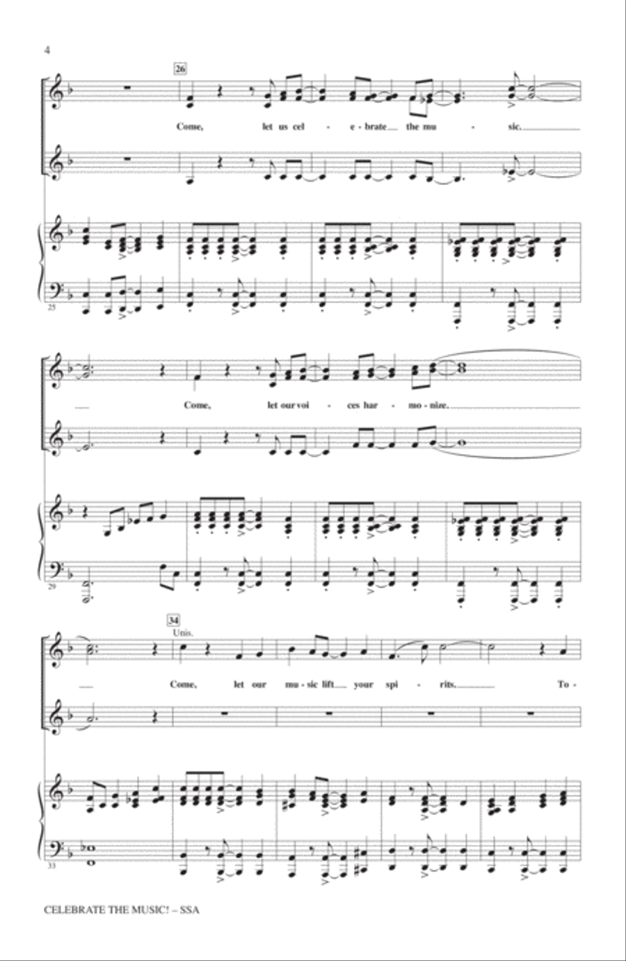 Celebrate The Music! SSA scores gallery preview page 3