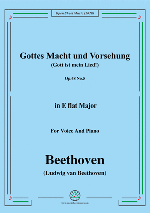 Beethoven-Gottes Macht und Vorsehung,Op.48 No.5,in D Major,for Voice and Piano