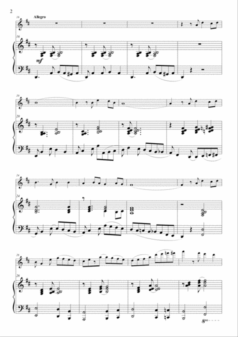 Feliz Navidad Flute Solo scores gallery preview page 3