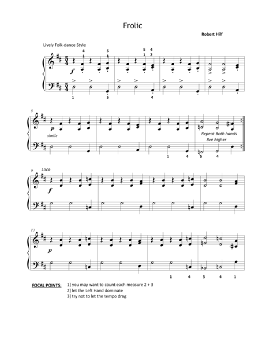 Frolic Piano Method scores gallery preview page 1