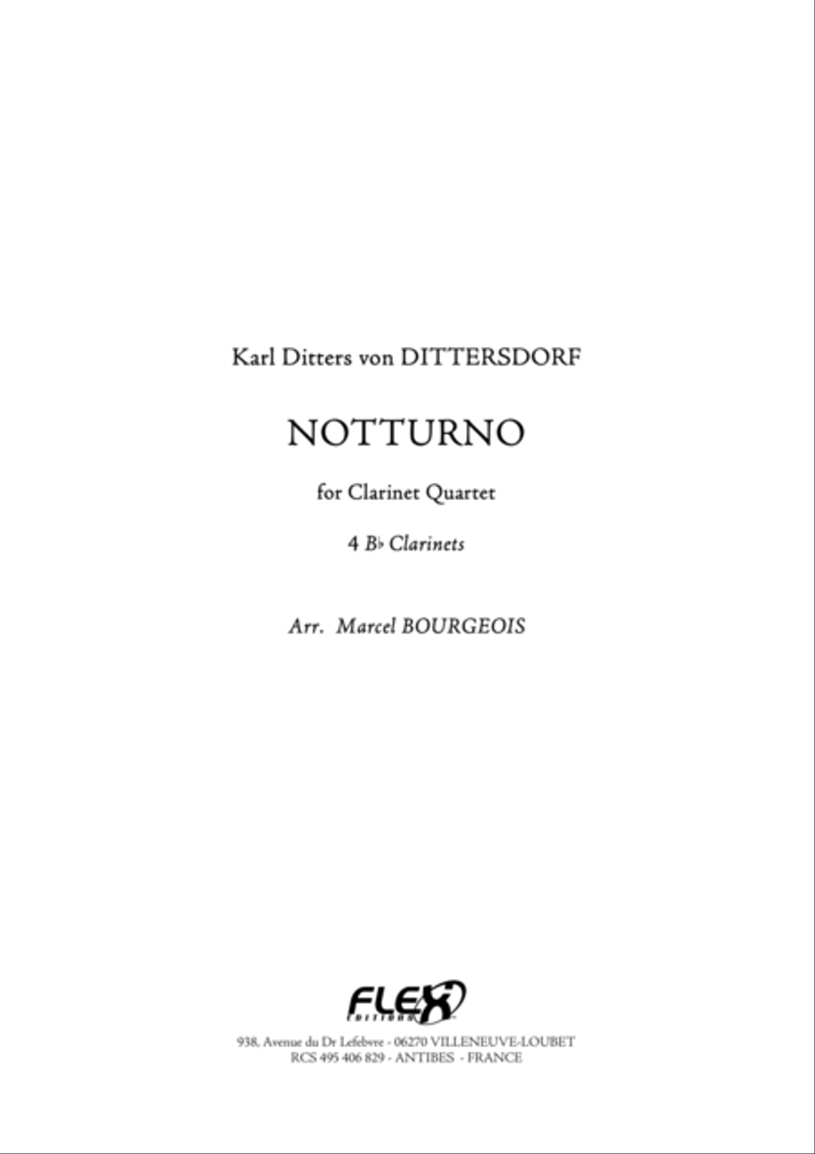 Notturno Clarinet Quartet scores gallery preview page 1
