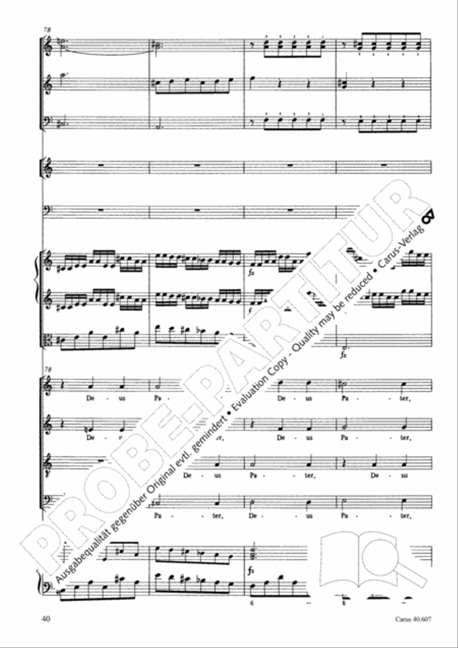 Mass in time of war (Missa in tempore belli) 4-Part scores gallery preview page 51