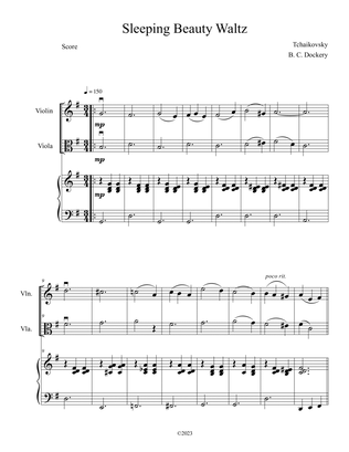 Sleeping Beauty Waltz (Violin and Viola Duet with Piano Accompaniment)