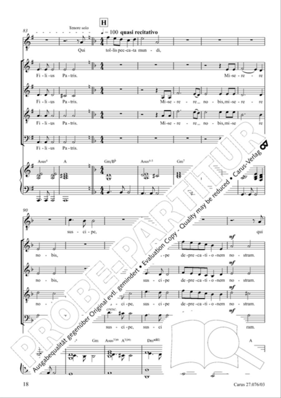 Missa in tempore incerto 4-Part scores gallery preview page 19