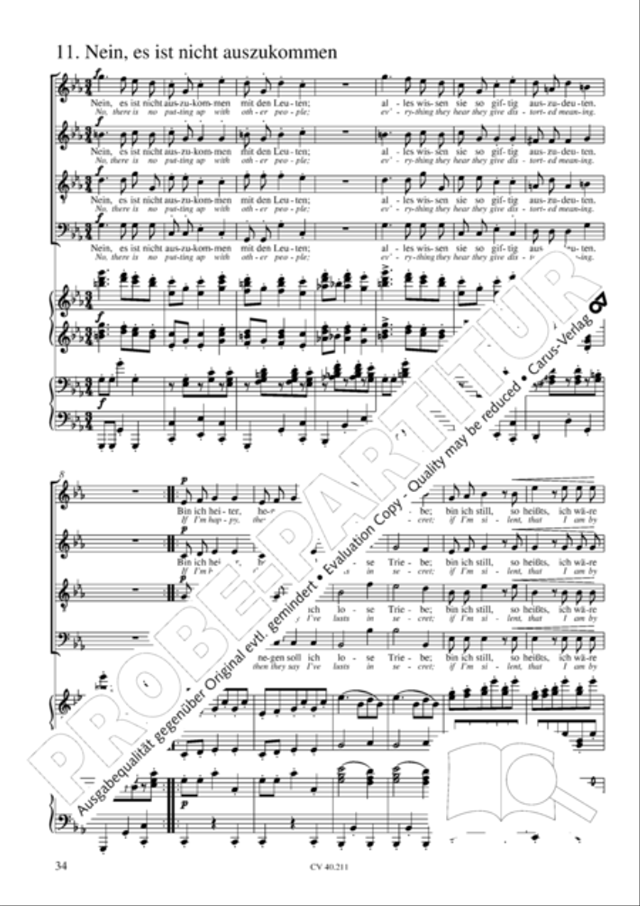 Liebeslieder-Walzer, Op. 52 Choir scores gallery preview page 35