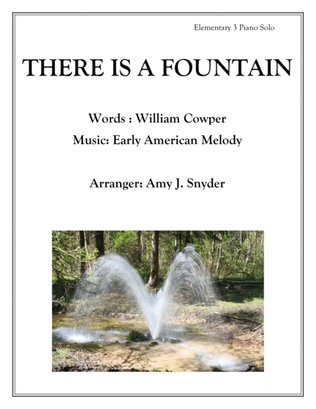 Book cover for There Is A Fountain, easy piano solo