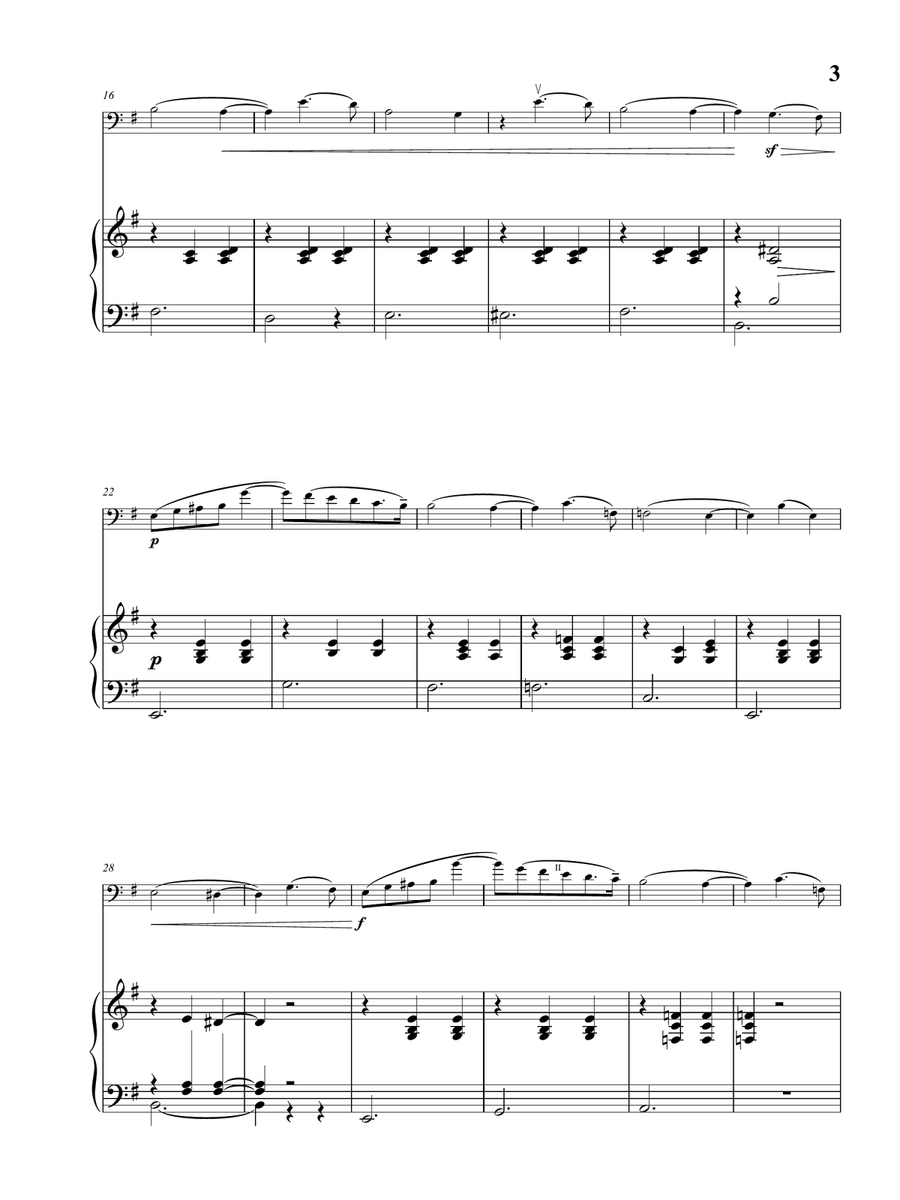Valse Sentimentale Op. 51, No. 6 (for Violoncello and Piano) as played by YO YO MA Piano scores gallery preview page 4