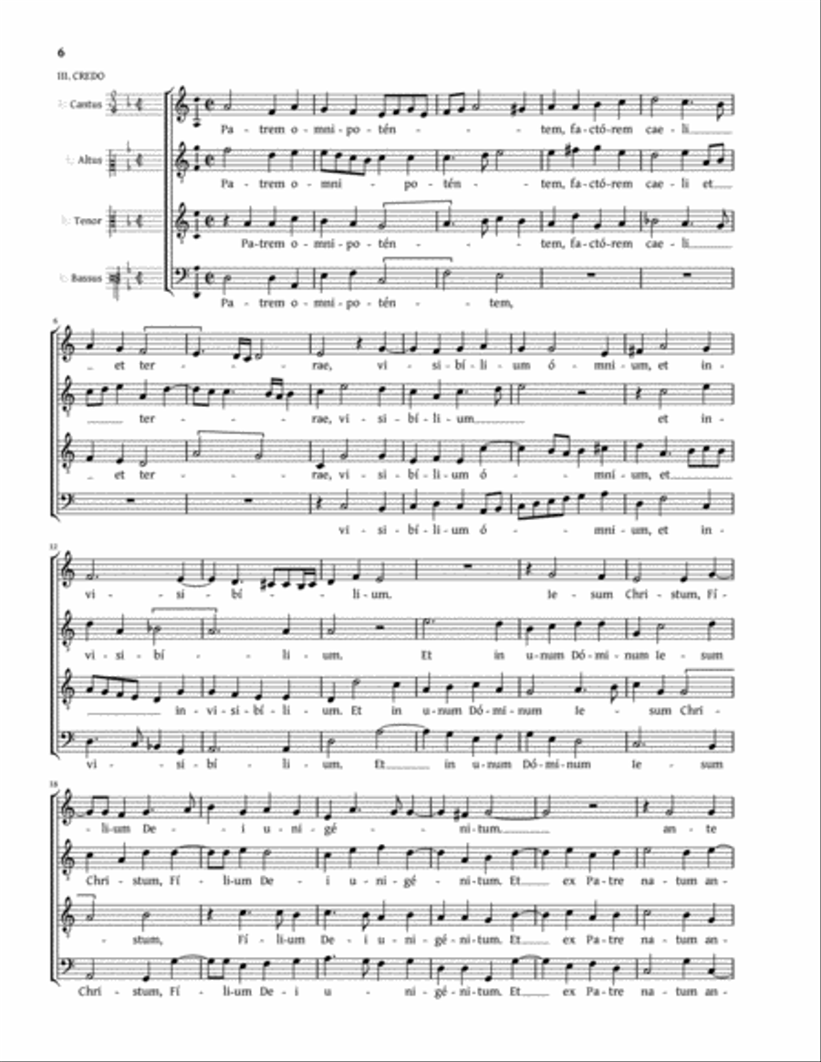 Missa brevis a 4 (Belli) 4-Part scores gallery preview page 6