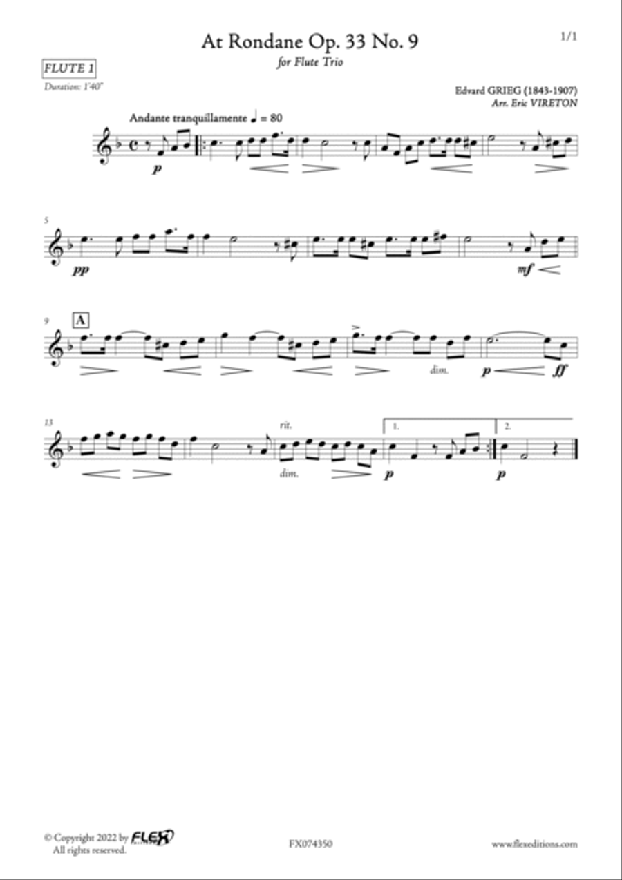 At Rondane Flute Trio scores gallery preview page 3