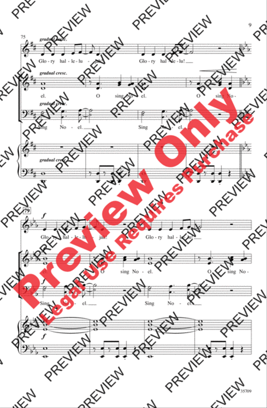 Sing Noel, Noel! 3-Part scores gallery preview page 9
