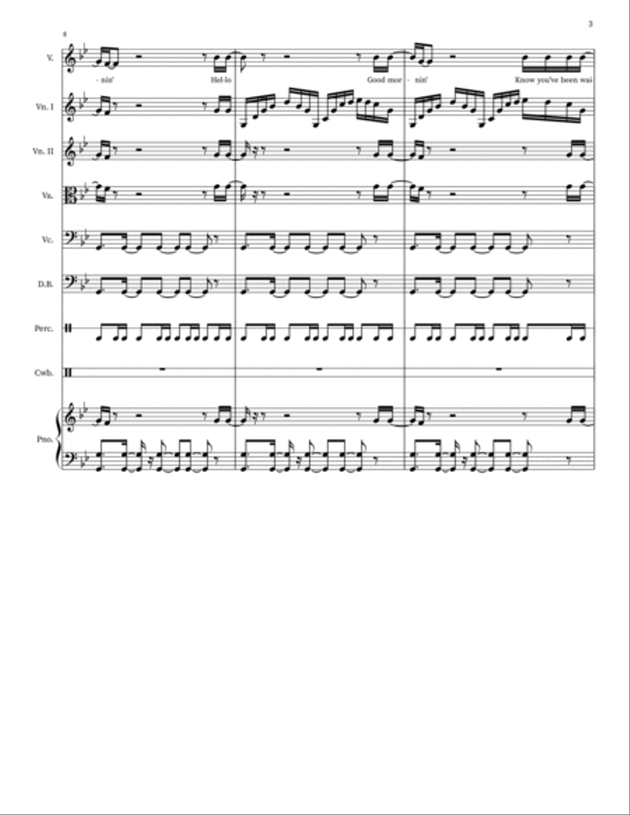 Hello Good Morning Large Ensemble scores gallery preview page 3