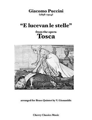 E lucevan le stelle, Aria from Tosca for Brass Quintet