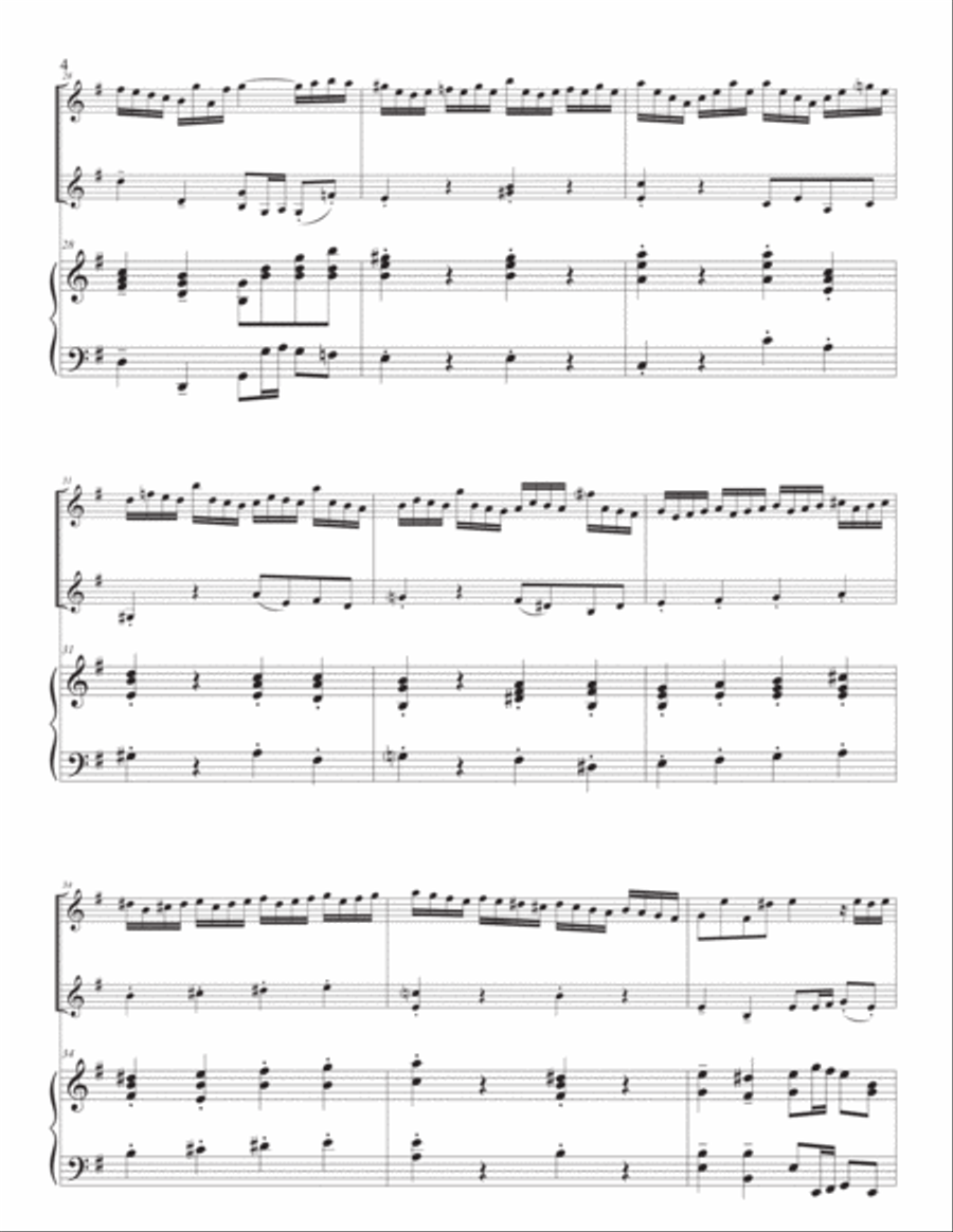 Presto, violin solo after Telemann String Duet scores gallery preview page 5