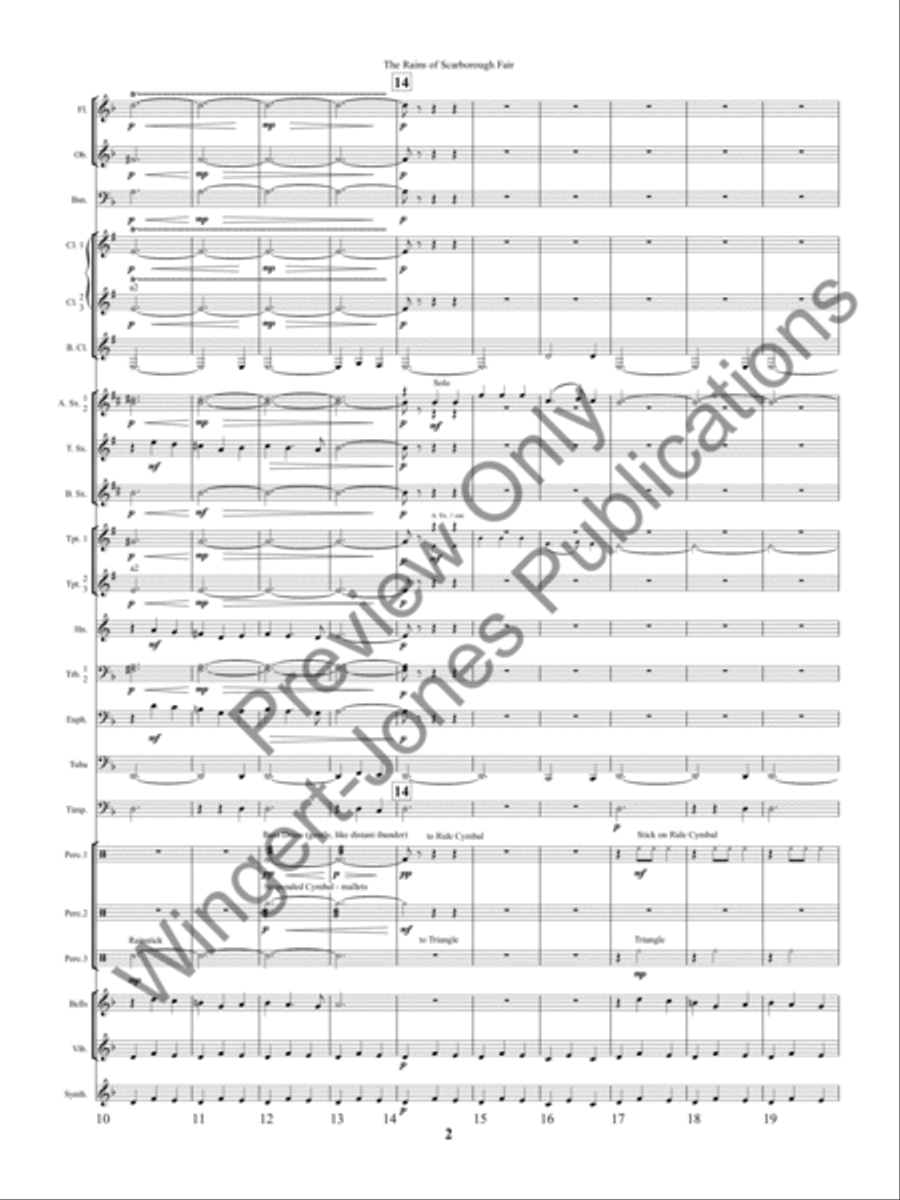The Rains of Scarborough Fair Concert Band scores gallery preview page 5