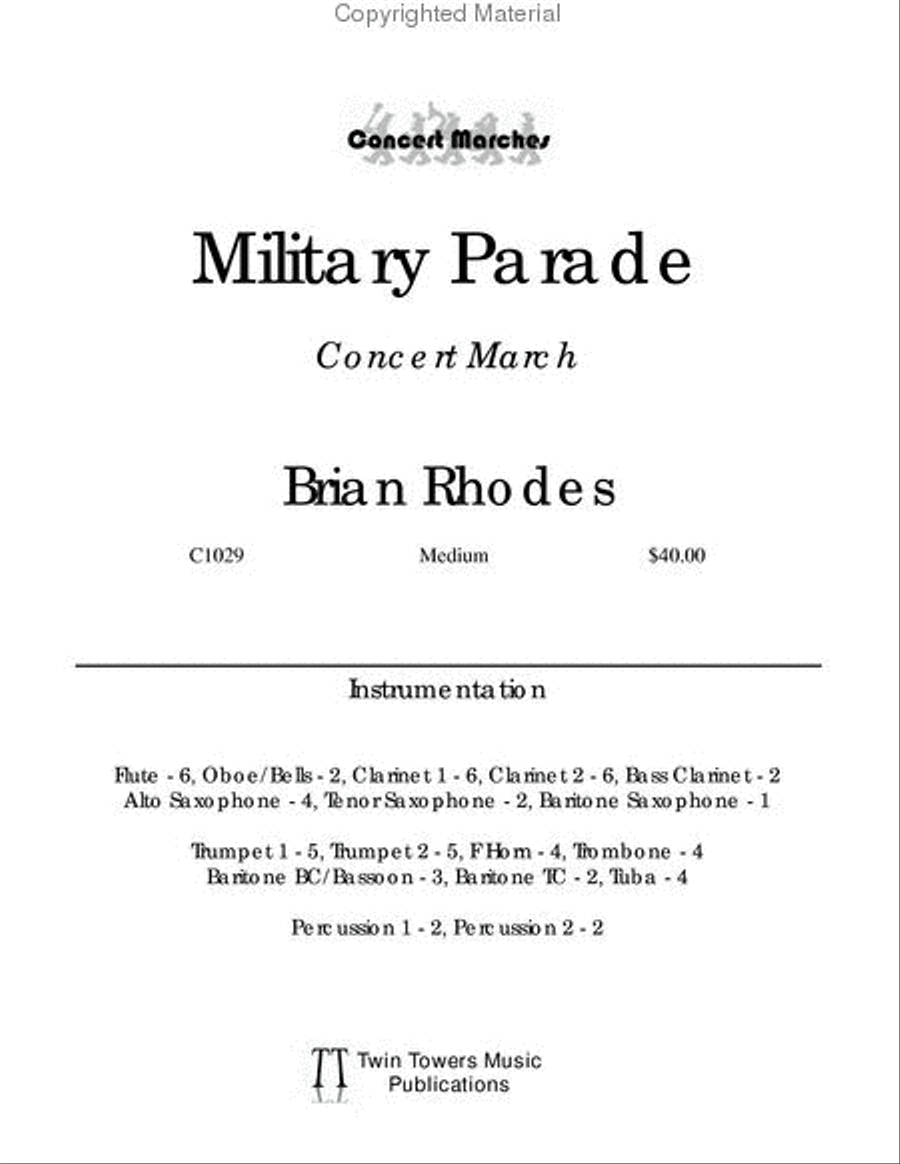 Military Parade Military Parade Concert Band scores gallery preview page 2