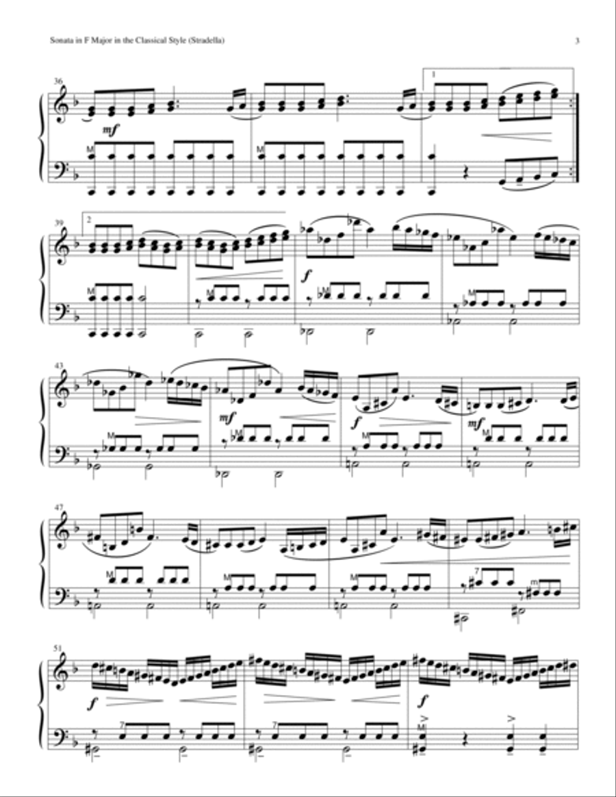 Sonata In F Major in the Classical Style (standard bass accordion) Accordion scores gallery preview page 3