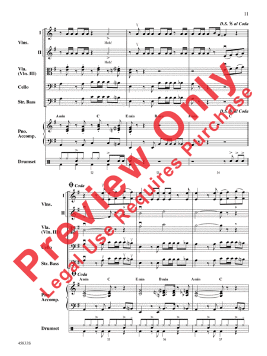 Cake by the Ocean String Orchestra scores gallery preview page 11