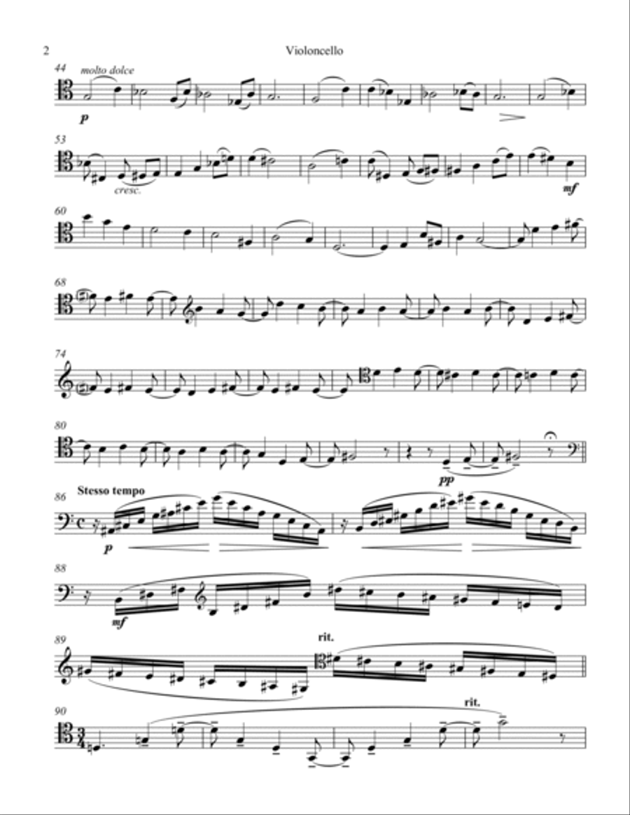 In the Calm of Eve Piano scores gallery preview page 2