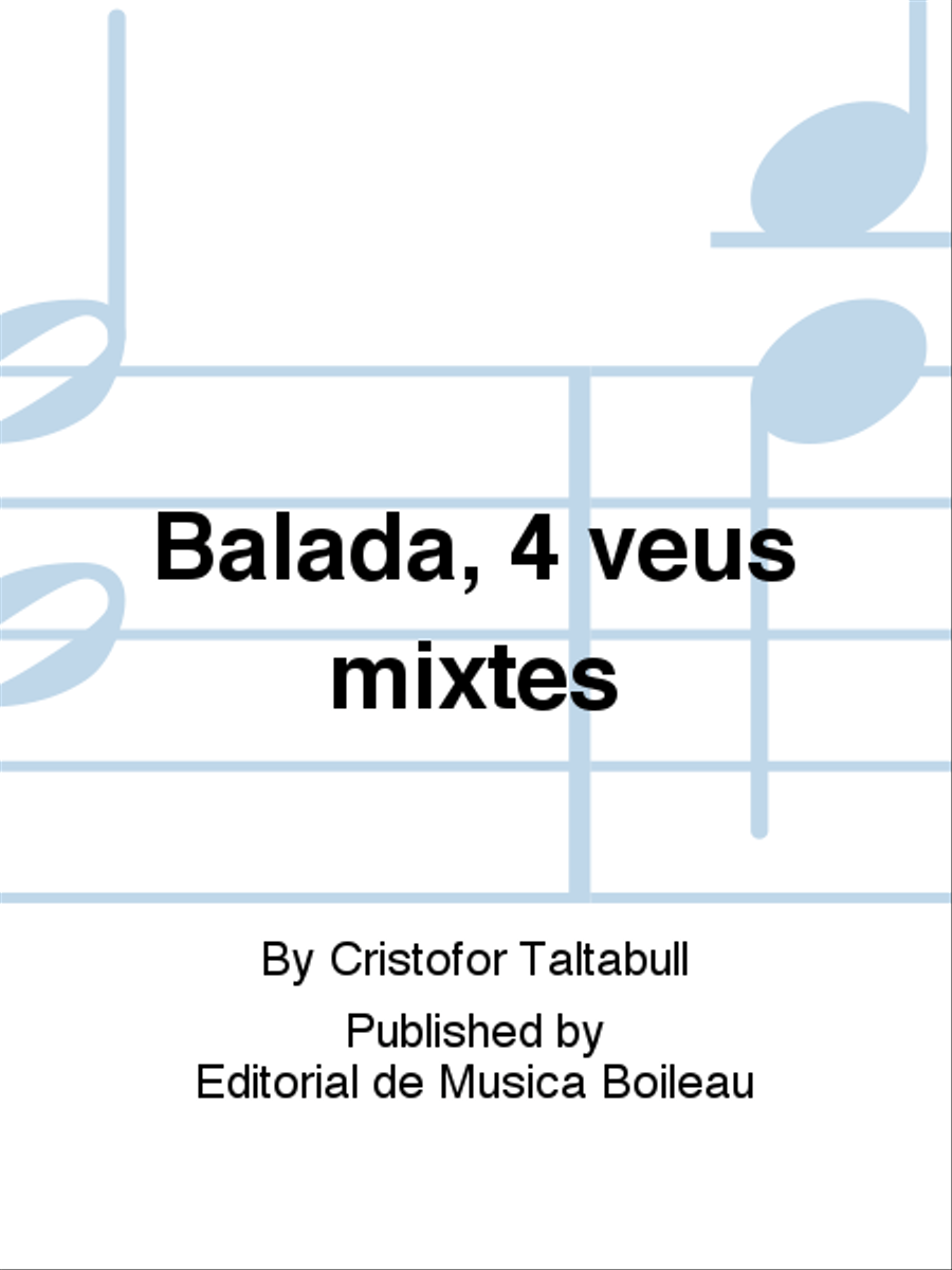 Balada, 4 veus mixtes Mixed Choir scores gallery preview page 1