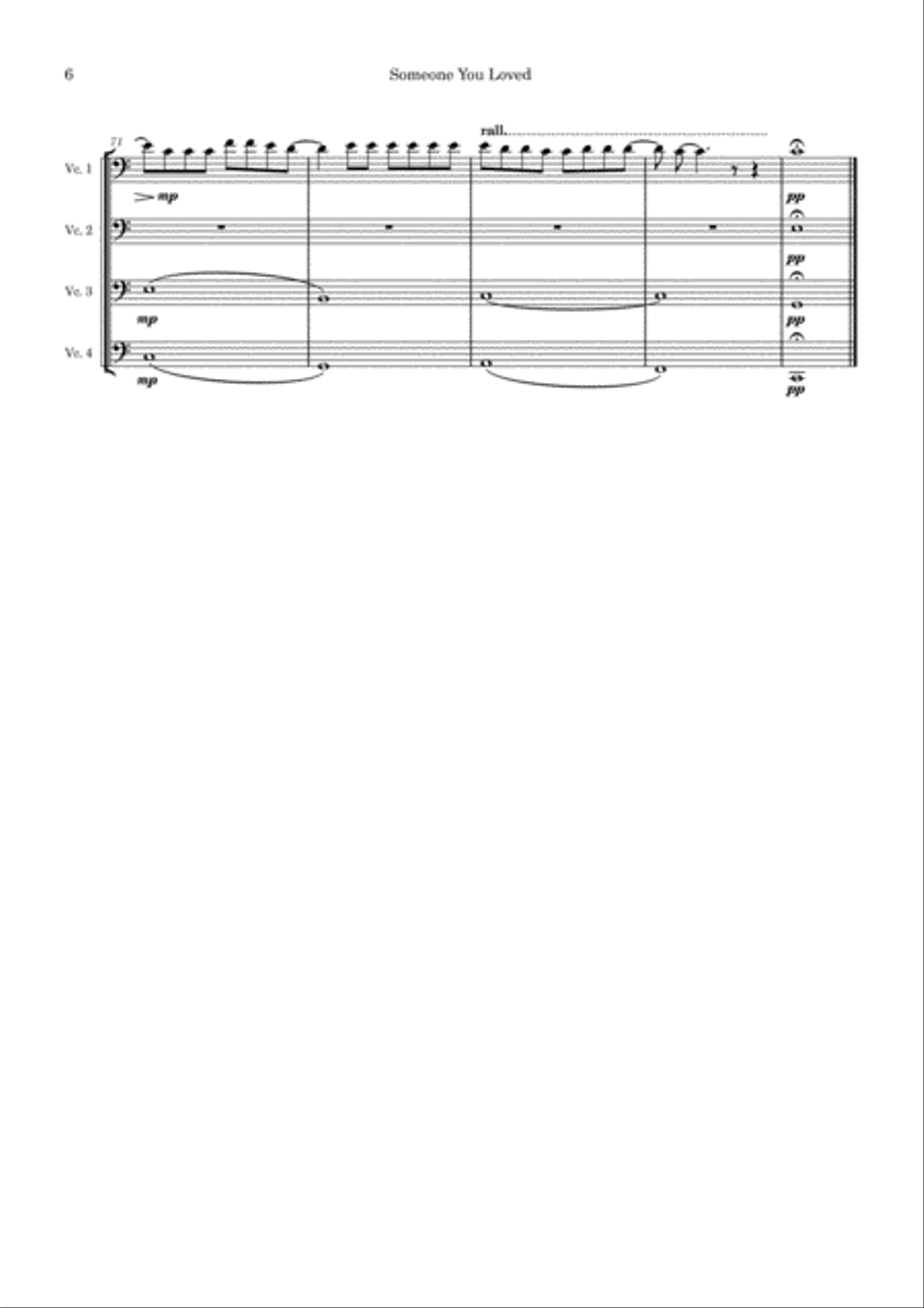 Someone You Loved String Quartet scores gallery preview page 6