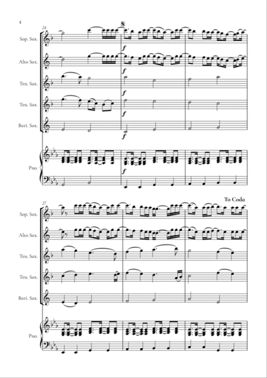 When We Were Young Tenor Saxophone scores gallery preview page 4