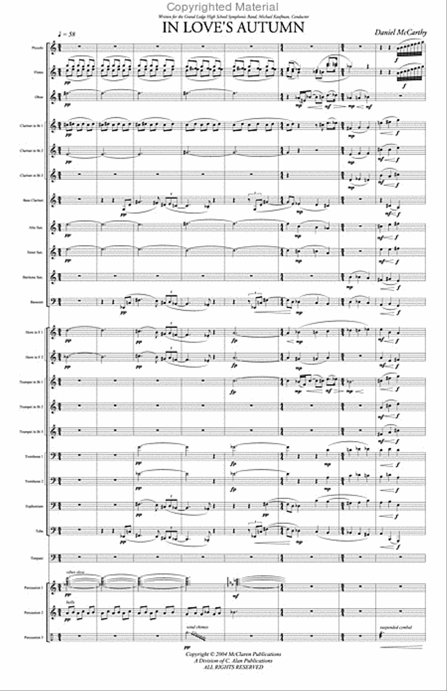In Love's Autumn Concert Band scores gallery preview page 2