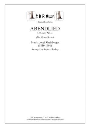 Book cover for Abendlied, Brass Sextet, Op.69, No. 3