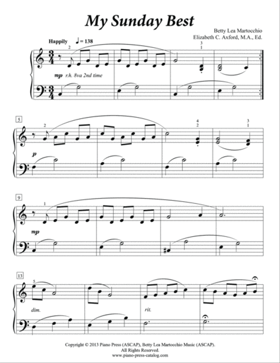 My Sunday Best Piano Method scores gallery preview page 2