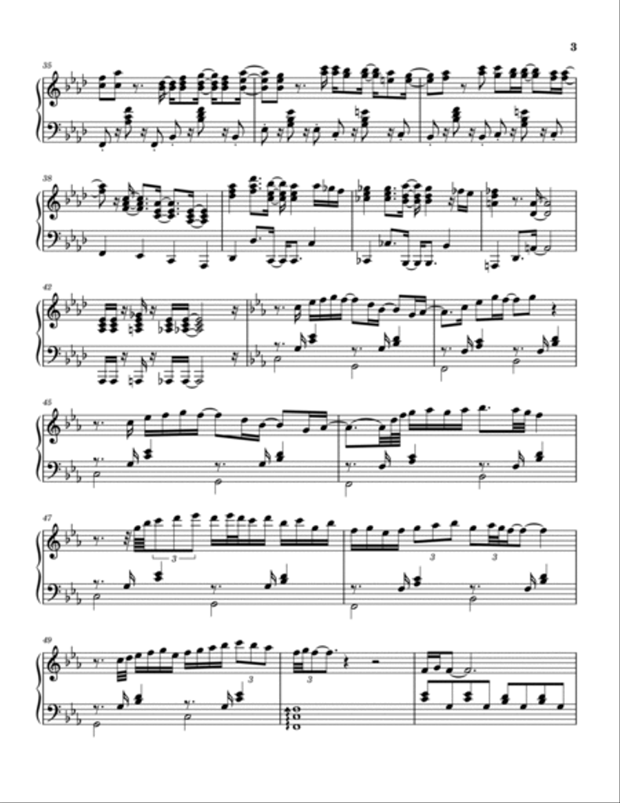 Don't Speak Piano Solo scores gallery preview page 3