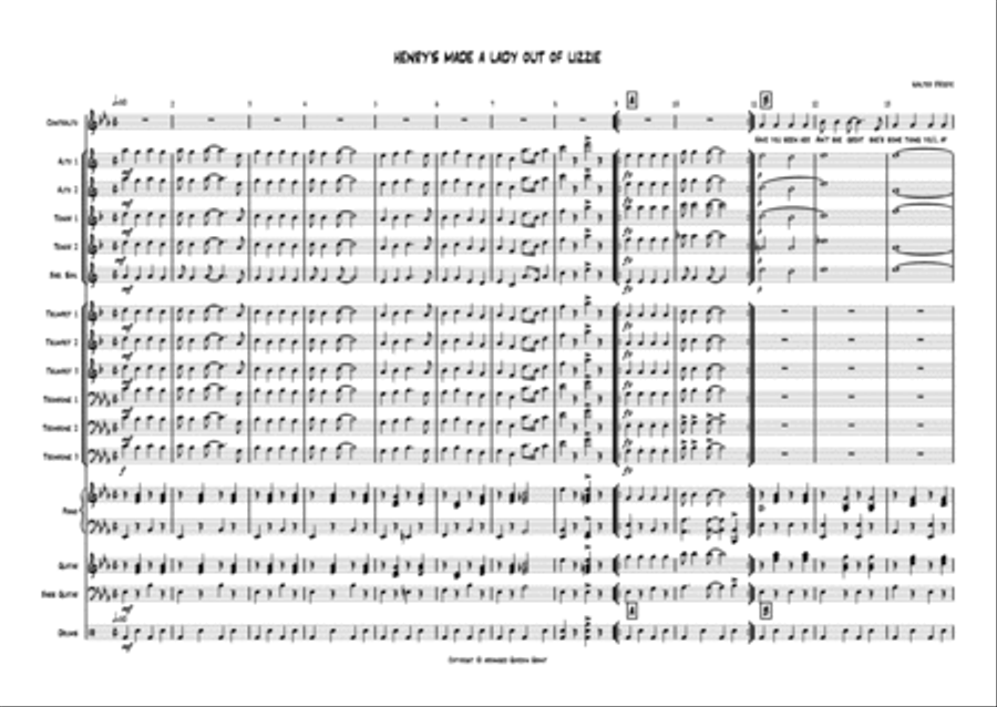 Henry's made a lady out of Lizzia Jazz Ensemble scores gallery preview page 2