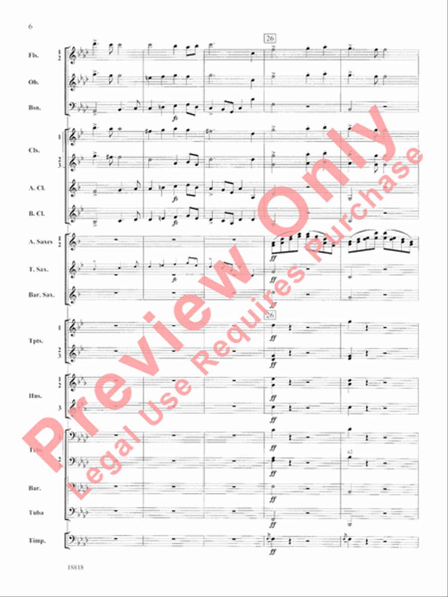 Symphony No. 9 New World, Finale Concert Band scores gallery preview page 7