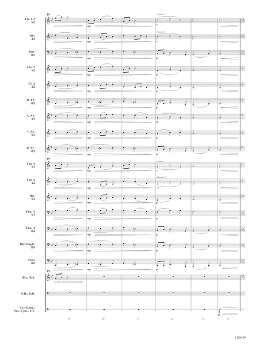Tomorrow's Hopes & New Horizons Concert Band scores gallery preview page 6